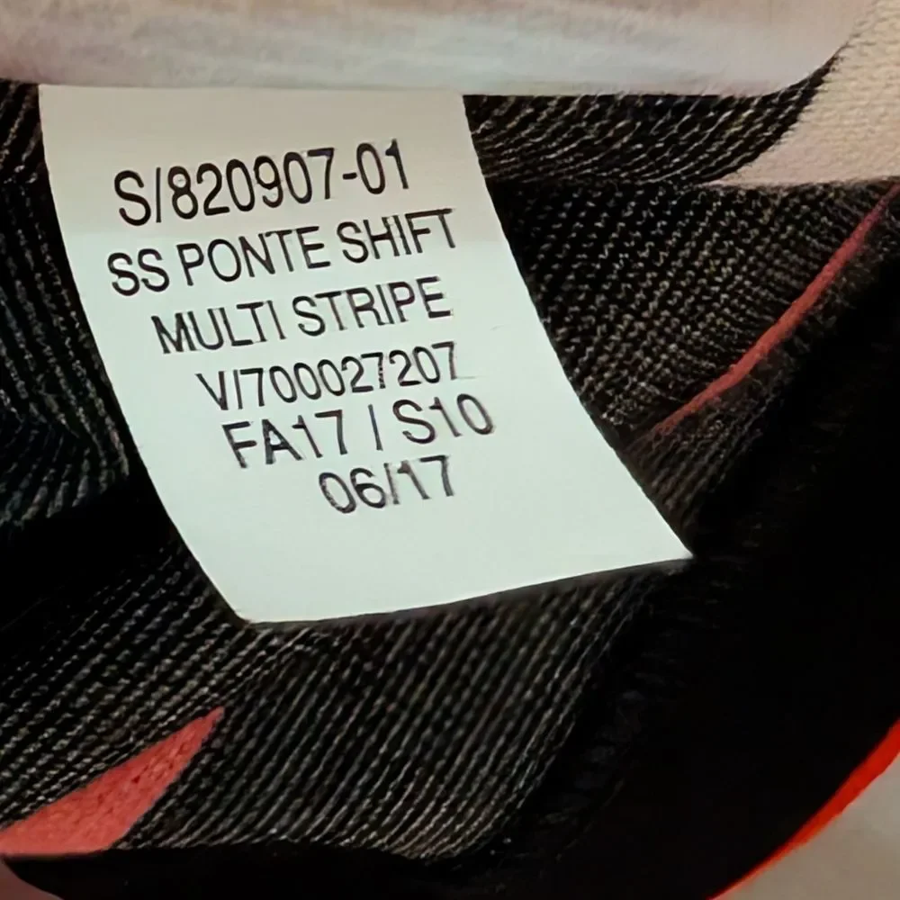 NWT Old Navy Black rainbow striped colorful knee length shift dress plus XXL - Picture 7 of 9